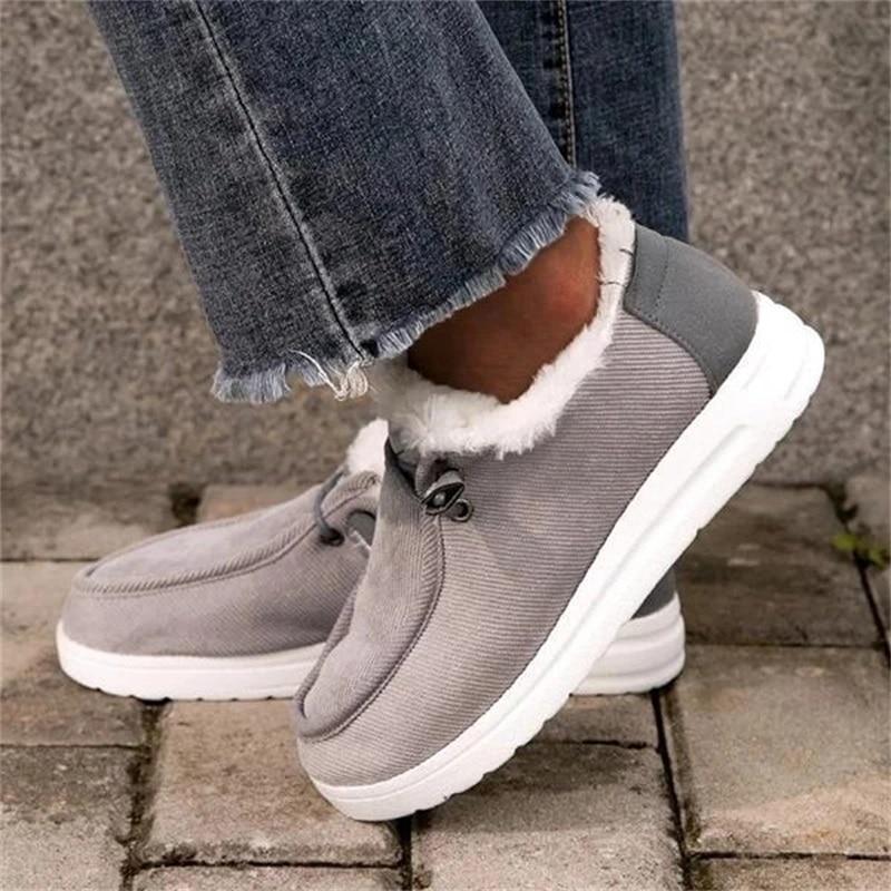 Ladies flat warm cotton shoes