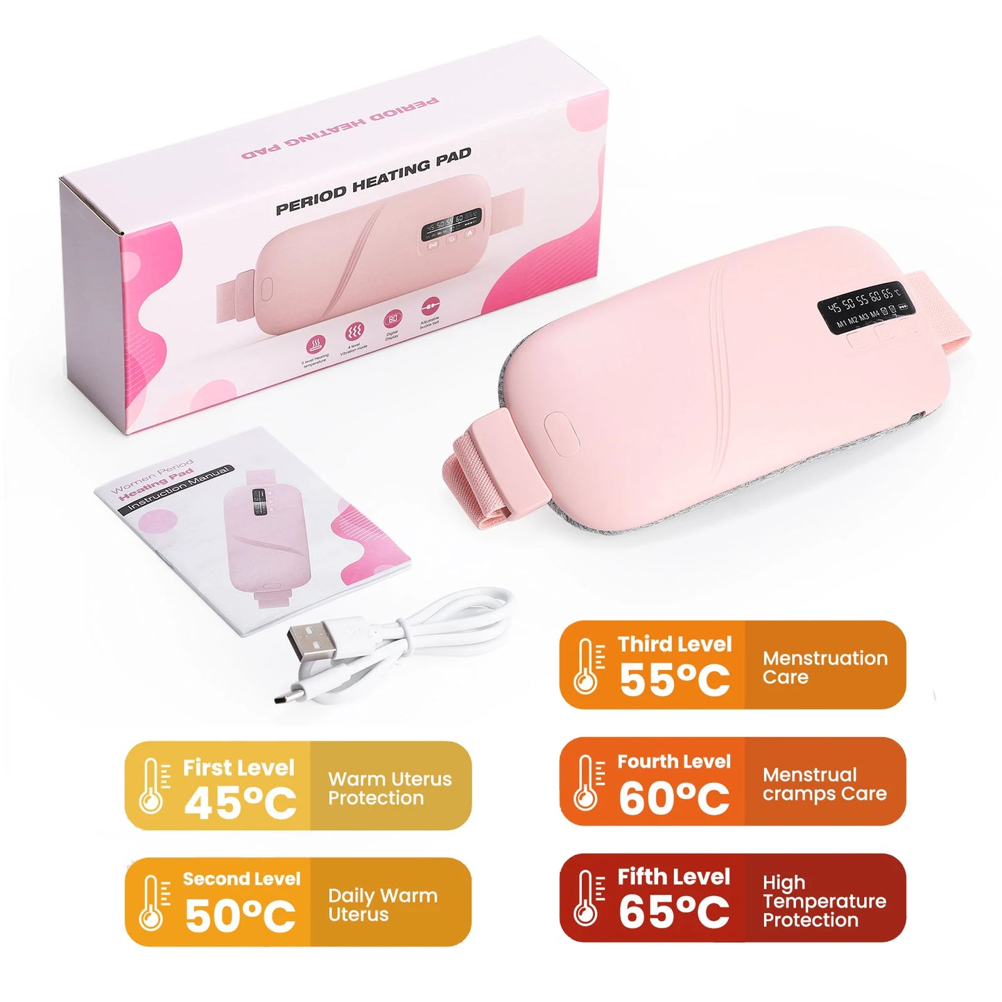 Electric Heating Pad Menstrual Cramp Massager-Nextora