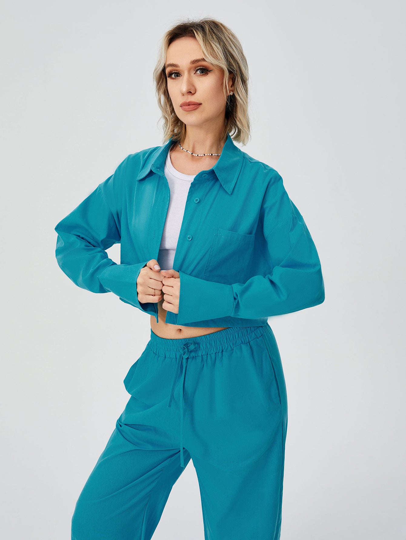 Wide Leg Loungewear Pajama Set