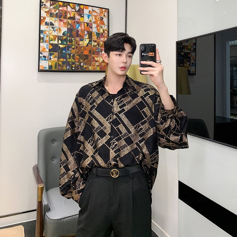 Long Sleeve Shirt Trendy Men