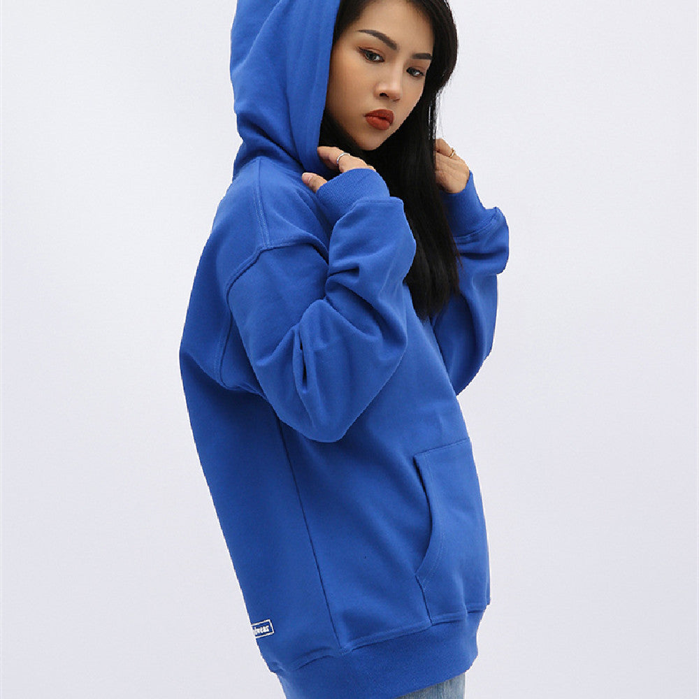 Fleece Loose Printed Hoodie