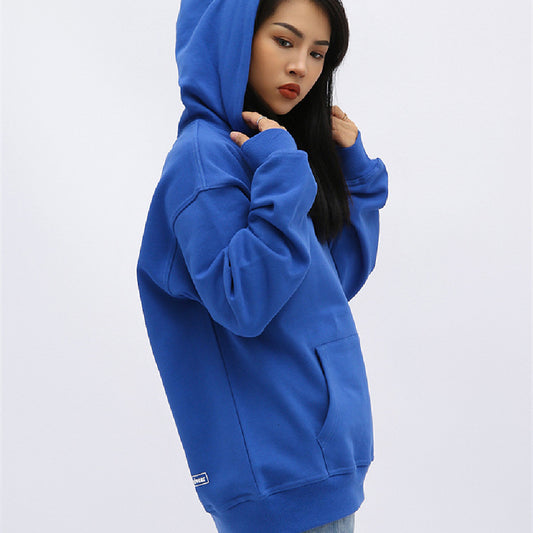 Fleece Loose Printed Hoodie