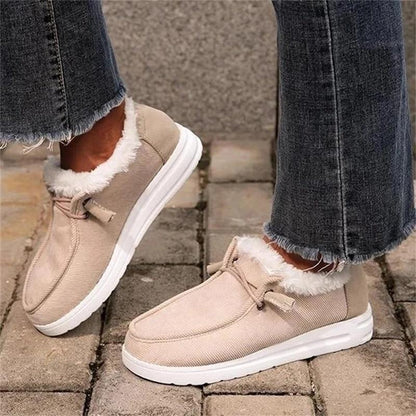 Ladies flat warm cotton shoes