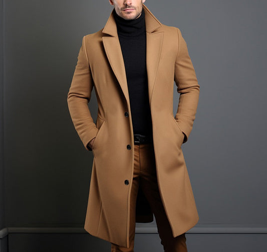Men’s Slim Fit Mid-Length Trench Coat
