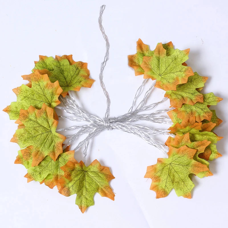2/3/6M Artificial Maple Leaf Garland – Christmas Decoration-Nextora