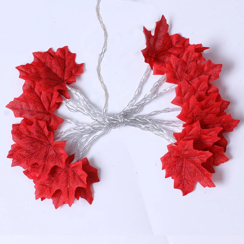 2/3/6M Artificial Maple Leaf Garland – Christmas Decoration-Nextora