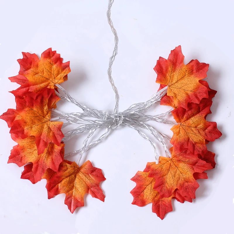 2/3/6M Artificial Maple Leaf Garland – Christmas Decoration-Nextora