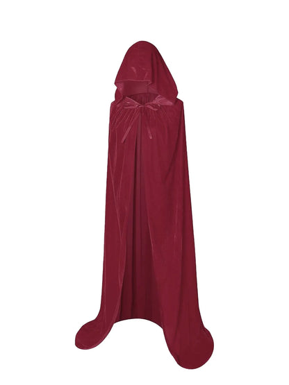 Christmas Velvet Grim Reaper Cloak – Long Hooded Cape-Nextora