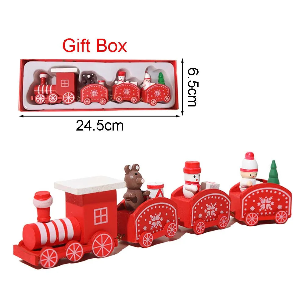 Christmas Wood Train Decoration – Festive Ornaments-Nextora