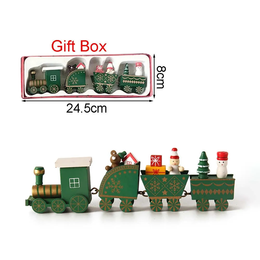 Christmas Wood Train Decoration – Festive Ornaments-Nextora
