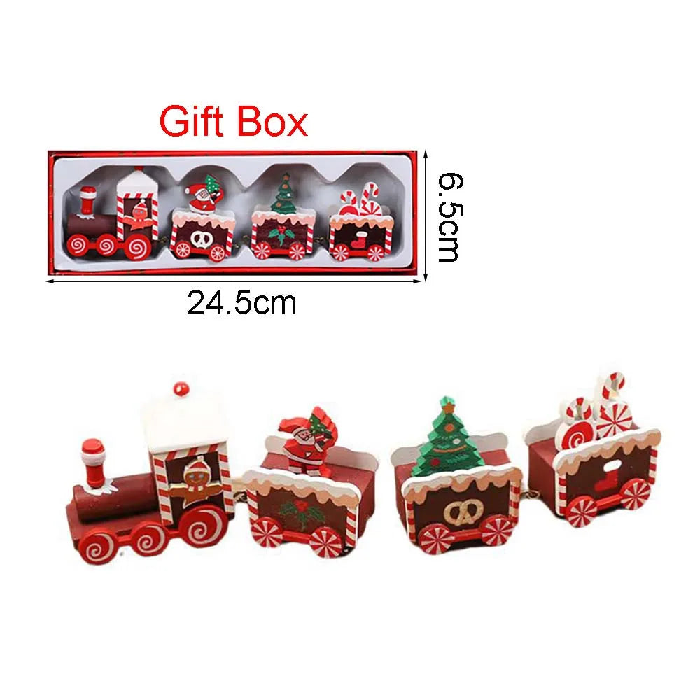 Christmas Wood Train Decoration – Festive Ornaments-Nextora