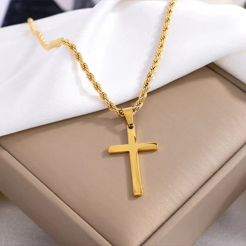Men’s & Women’s Cross Pendant Necklace – Stylish Unisex-Nextora