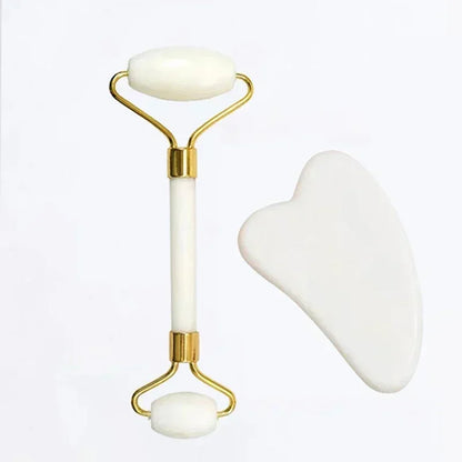 Natural Jade Roller Gua Sha – Stone Face and Body Massage Tool-Nextora
