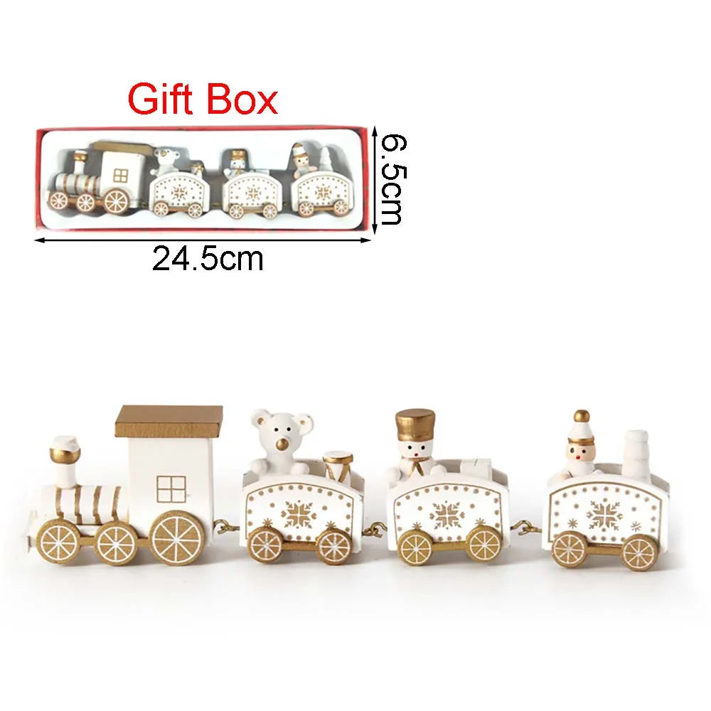 Christmas Wood Train Decoration – Festive Ornaments-Nextora