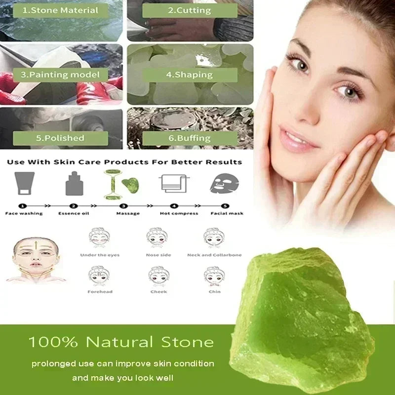 Natural Jade Roller Gua Sha – Stone Face and Body Massage Tool-Nextora