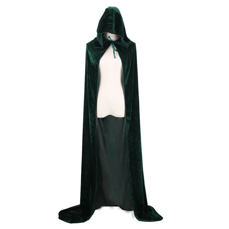 Christmas Velvet Grim Reaper Cloak – Long Hooded Cape-Nextora