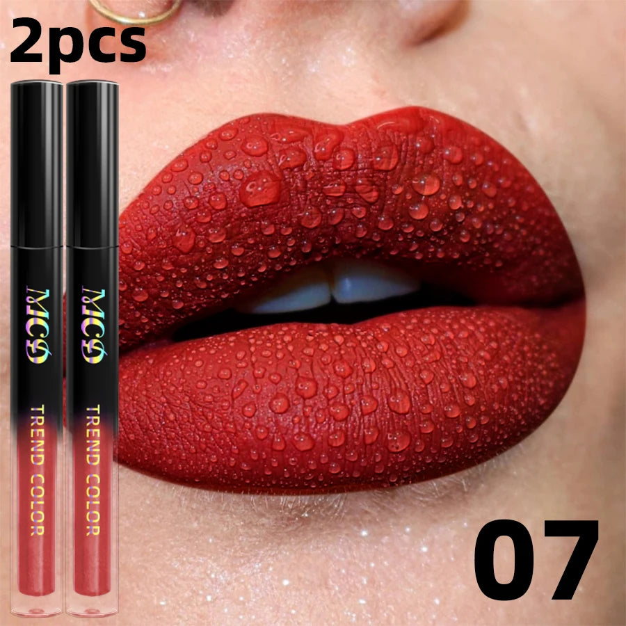 19 Colors Matte Velvet Lip Gloss – Waterproof Liquid Lipstick-Nextora