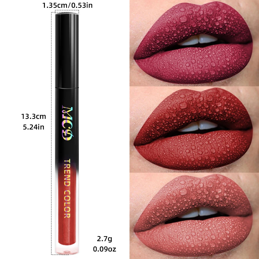 19 Colors Matte Velvet Lip Gloss – Waterproof Liquid Lipstick-Nextora