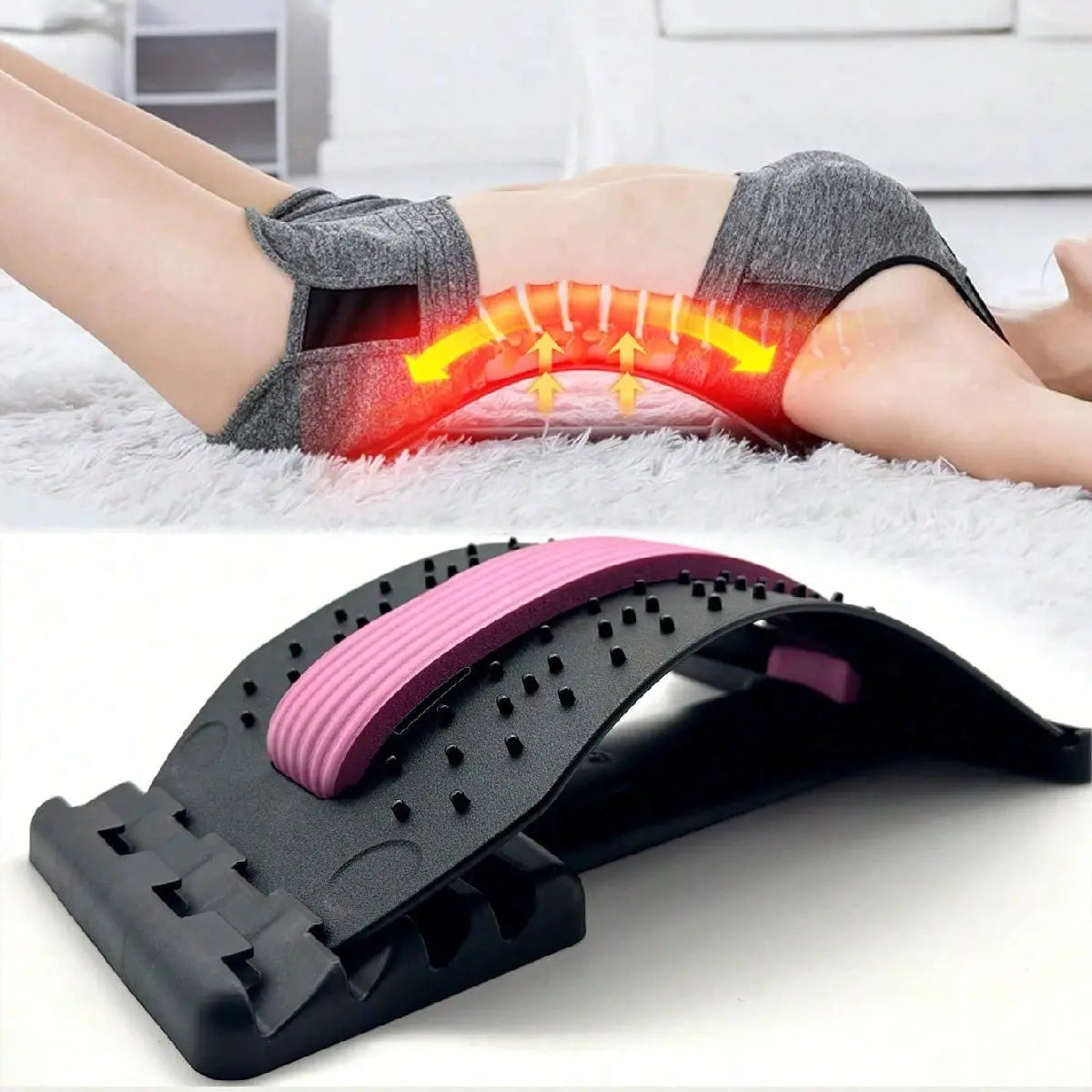 Lumbar Spine Soother – Waist Stretching &amp; Back Relief Device-Nextora