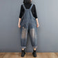 Loose Fit Denim Suspender Jeans