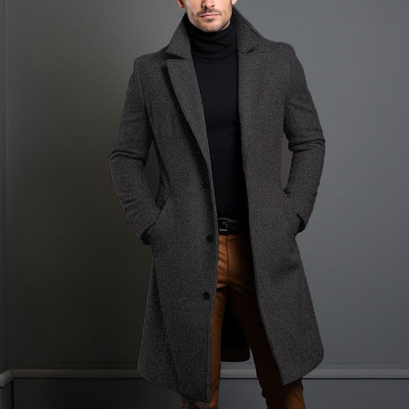Men’s Slim Fit Mid-Length Trench Coat