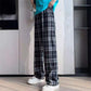 Plaid Wide Leg Pants