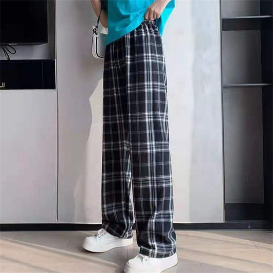 Plaid Wide Leg Pants