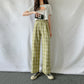 Plaid Wide Leg Pants