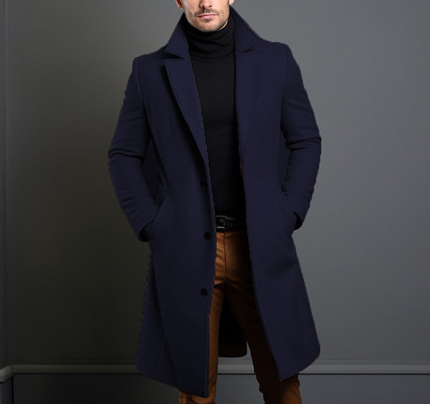 Men’s Slim Fit Mid-Length Trench Coat