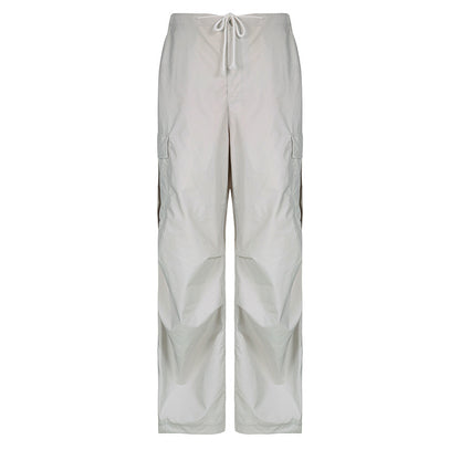 Lace-Up Adjustable Grey Trousers