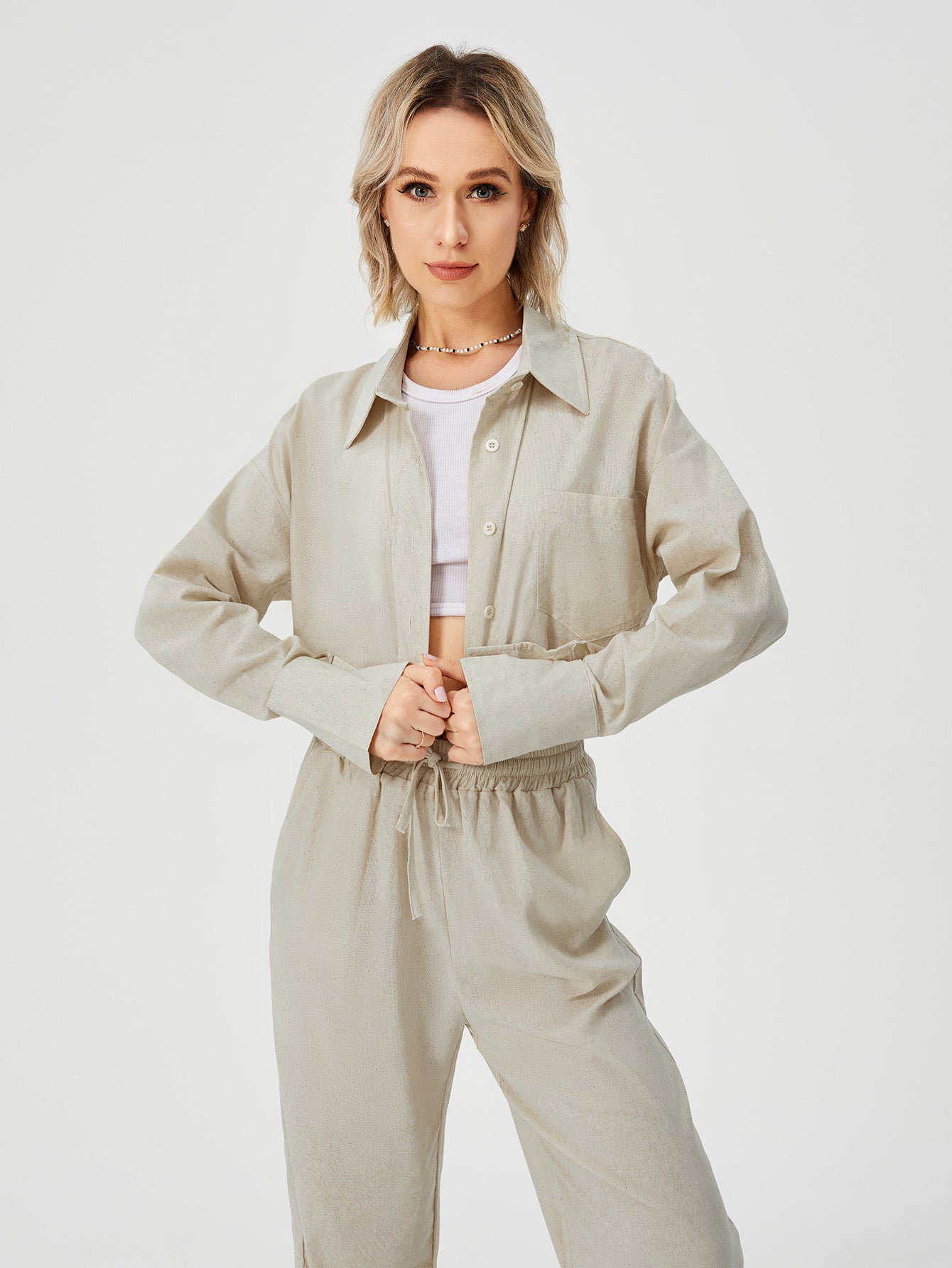 Wide Leg Loungewear Pajama Set