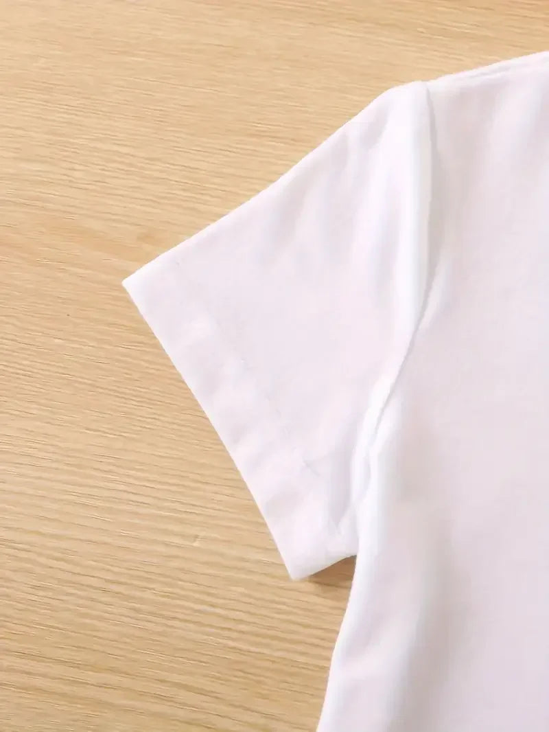 Charming Cat Print Summer Tee-Nextora